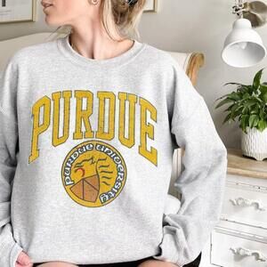Retro Purdue Basketball University Fan Graphic Unisex Crewneck Sweatshirt